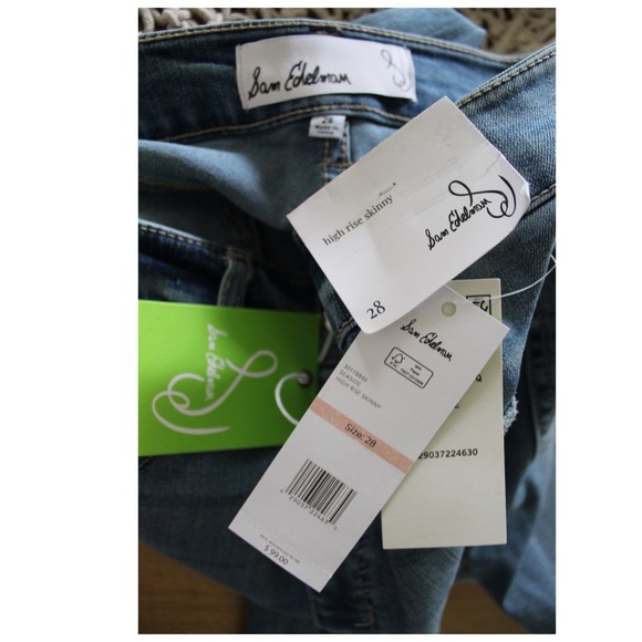 Sam Edelman NWT Seaside High Rise Skinny Distressed Jeans 28 6 - Picture 9 of 10
